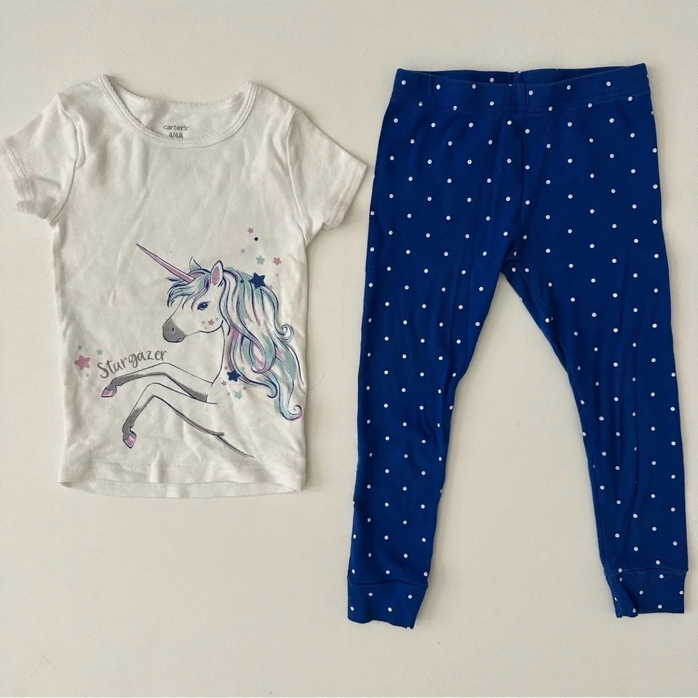 Carter’s Toddler Girl Short Sleeve Pajama Set Size 4T